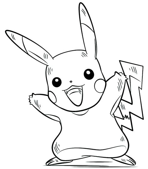 Desenhos do Pikachu para imprimir e colorir 